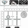 Pass Diamond Tester 925 Sterling Silver VVS Moissanite Diamond Ankh Cross Pendant 4mm Tennis Chain Halsband Smycken Set
