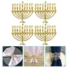 Bordduk 4 PCS Årservett Ring Elk Decor Party Jewish Hanukkah Rings Holder