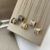 Luxury merk kettingontwerper voor vrouwen modieuze nieuwe titanium stalen hanger ketting ketting hoogwaardige 18k gouden ketting h94y