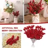 Decorative Flowers Artificial Fall For Outdoors Red Berry Pick Holly Branch Wreath Tree Hanging Decoration Real Flower Petals Weddings