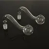 Best quality Glass oil burner pipe 10mm Male pyrex clear oil burner curve water pipe for smoking water bongs cheapest price