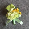 Fiori decorativi Artificiale Pu Calla Sposo Fiore all'occhiello Sposa Polso Corsage Mano Fiore da sposa Decorazione del vestito da festa