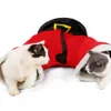 Toys Christmas Santa Pants Pet Cat Tunnel Collapsible 3 Way Spela Toy Interactive Tube Fun Toys for Cats Kitten Rabbit