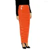 Skirts Women Sexy Skinny Pencil PVC High Waist Long Hobble Club Sissy Slim Female Maxi Gothic Office Lady 7XL