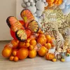 5 ensembles papillon Latex ballon guirlande arc Kit Orange été forêt sauvage décor à la maison toile de fond décorations enfants fête d'anniversaire