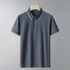 Herrpolos män polo skjorta kort ärm sommarföretag casua avvisa krage t-shirt topp mens smala fit polos tee sportkläder man 4xl 230510