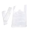 Bolsas de armazenamento 100 PCs Clear Tote Compras de sacola plástica de bolsa branca