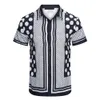 Neue Herrenhemden Präriegrün bedruckt Unisex lose britische Seide Kurzarm Designer T-Shirts Damen Sommer Strand Tops Asiatische Größe M-3XL