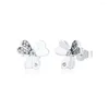 Boucles d'oreilles clous Dazzling Clover Earring 925 Sterling-Silver-Jewelry