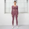 Yoga -outfits 2022 Nieuwe naadloze yogaset workout kleding voor dames sportkledingpak