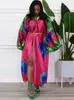 Vêtements Ethniques Robes Africaines Pour Femmes Caftan Surdimensionné Élégant Satin À Manches Longues Cardigan Robe Casual Lâche D'été Plage Porter Robe Femme 230510