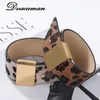 Bangle Dvacaman модный круговой круг модный леопардовый принт широкие кожа