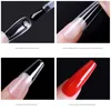 120pcs/bag Clear Transparent Seamless Fake Nails Full Cover False Nails Tips T-shaped Water Drop Full Sticker Durable Fake Nails