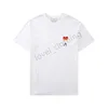 Mens Women T Shirts Designer Short Sleeve Summer Fashion Märke Luxurys Leisure Loose Tide Cottons Rainbow Heart Print Lovers Tops Klädstorlek S-XL