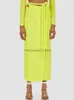 Tvådelt klänning DEAT Fashion Women's 2 PCS Set nya V-Neck långärmad toppar och snörning i midjan Mid-calf kjol Kvinnlig sommar 2023 17A1737 T230510