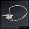 Colliers pendentifs Nouveau collier commémoratif personnalisé Nom ou mots Un morceau de mon coeur vit au paradis Fausse couche Remembran Dhgarden Dhci9