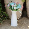 Vases Vintage Shabby Chic Flower Vase Tin Pitcher Jug Metal Wedding