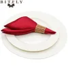 Table Napkin 50Pcs 30cm Square s Cloth Satin Fabric Pocket Handkerchief for Wedding Birthday Home Party el Gold White 230511