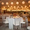 Other Event Party Supplies 30pcs White Paper Lantern Ball Hanging Round Handmade Lanterns For Wedding Birthday Holiday Decorations Foldable 230510