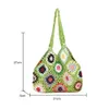 Kvällspåsar Kvinnor Tote Floral virkning stor kapacitet stickad trendig handgjorda utskärningar boho vintage multicolor ihålig handväska 230510