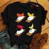 Dames t-shirt dames zwarte t-shirts zomer schattige sushi knuffel korte mouwen shirt shirt femme 2022 zomer o-nock kaii kleding tops dames t-shirt p230511