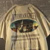 T-shirts pour hommes Marque de marée européenne et américaine Dark High Street Hip Hop Vert Couple Tops T-shirt à manches courtes en coton lâche Hommes Femmes