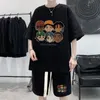 Męskie dresy koreańskie modne streetwear hip hop swobodny krótki garnitur Męs
