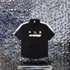 Xinxinbuy Men Designer Tee Tシャツ23SSショルダーリボンレター刺繍半袖女性グレーホワイトブラックS-2xl