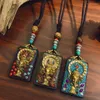 Collares con colgante de Buda de ébano, abalorio Vintage para mujeres y hombres, cadena de cuentas, accesorios de joyería Y2K 2023 a la moda