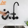 Robinets de cuisine Robinet de lavabo en acier inoxydable avec pulvérisateur Robinet rotatif Montage mural Mitigeur d'eau froide Mélangeur de lavage Grue de baignoire 230510