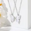 Pendant Necklaces 2pcs/set Women Necklace Korea Style Butterfly Gift For Girl Cute Lovely Neck Jewelry Wholesale DropPendant