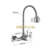 Kitchen Faucets Wall Mounted Stream Sprayer Faucet Single Handle Dual Holes SUS304 Stainless Steel Flexible Hose Mixer Taps 6032 230510