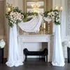 Decorative Flowers Wreaths Wedding Arch Drape Chiffon Fabric Draping Curtain Drapery Birthday Party Supplies Ceremony Reception Hanging Wall Decoration 230510