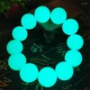 Strand Natural Stone Beaded Bracelet Yoga Healing Luminous Glow In The Dark For Men Women Charm Beads Prayer Buddhism Jewelry