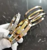 Klasyczny projekt bransoletki bransoletki bransoletki dla kobiet luksusowe projektanci biżuterii cyrkon różowe złoto srebrne platowane 18k 6 mm szerokość miłosna Mężczyźni Hip Hop