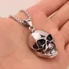 Pendant Necklaces Arrive Stainless Steel Never Fade Silver Color Death Skull Men's Boy's Jewelry Necklace Free Box Link Chain 24inch