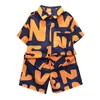 SetsSuits Ropa de verano para niños Patrón de letras para camiseta Short Kids Toddler Children's 230510