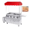 Type de gaz commercial plaque chauffante friteuse Kanto Machine de cuisson Teppanyaki équipement plat gril gril calmar