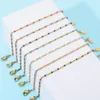 ZMZY Boho Stainless Steel Bracelets for Women Cute Enamel Bracelet Jewelry Gold Color Link Chain Bracelet Femme Mujer Pulsera