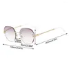 Sunglasses 2023 Fashion Anti Blue Reading Glasses Portable Rimless Presbyopic Magnification Diamond Cutting