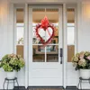 Fleurs décoratives Artificielle Saint Valentin Guirlande Coeur Pour La Fête De Mariage Anniversaire Décor Rustique 2023