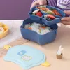 Din sets sets Bento Box dubbele laag compartiment kinderen snack fruit lunch magnetron cartoon picknickbenodigdheden
