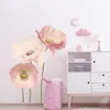 Party Decoration Pink Poppy Anemone Flowers Wall Sticker Watercolor Girls Nursery Removable Decals for Kids Room Modern Interior Home Decor 230510