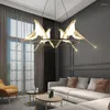 Lustres FSS Nordic Bird Rond Lustre Doré Pour Salon Chambre Bar Villa Lumière De Luxe Magpie Creative Intérieur Lihgt Luminaires