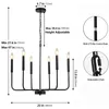 Kronleuchter Moderne Retro LED Kerze Licht Decke Kronleuchter Esstisch Küche Lampe Minimalistische Dekoration Beleuchtung Luxus