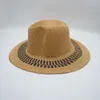 Berretti Coreano Stilista di Carta A Righe Cappelli di Paglia Per Donna Uomo Panama Jazz Cap Cappello a Tesa Larga Beach Sun Chapeau Femme 2023