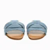 Sandals TRAF Blue Denim Flats For Women Casual Squared Toe Outdoor Slippers Female Elegant Slides Comfort Beach Sandal 230510