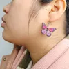 Boucles d'oreilles pendantes 6 Style bohême papillon goutte boucles d'oreilles bijoux de mode mignon Animal acrylique 2023 cadeau de demoiselle d'honneur
