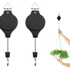 50Pcs Retractable Plant Pulley Adjustable Heavy Duty Hanging Flower Basket Hanger Hooks for Garden Baskets Pots and Birds Feede