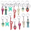 Keychains Game Xenoblade Chronicles Keychain MONADO Sword Men Keyring Accessories Car Key Ring Pendant Llaveros